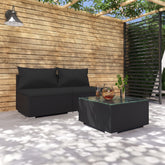 4 Piece Garden Lounge Set with Cushions Poly Rattan Grey